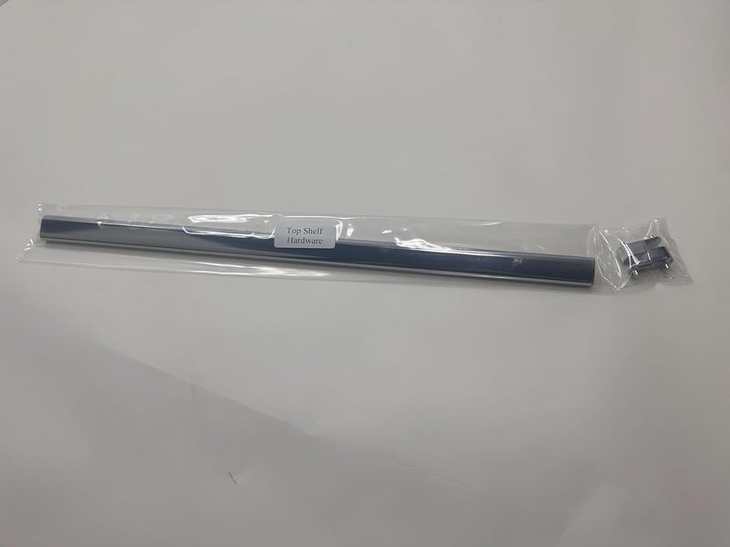Chrome Oval Closet Rod with End Supports (Chrome, 36" Wide Space)
